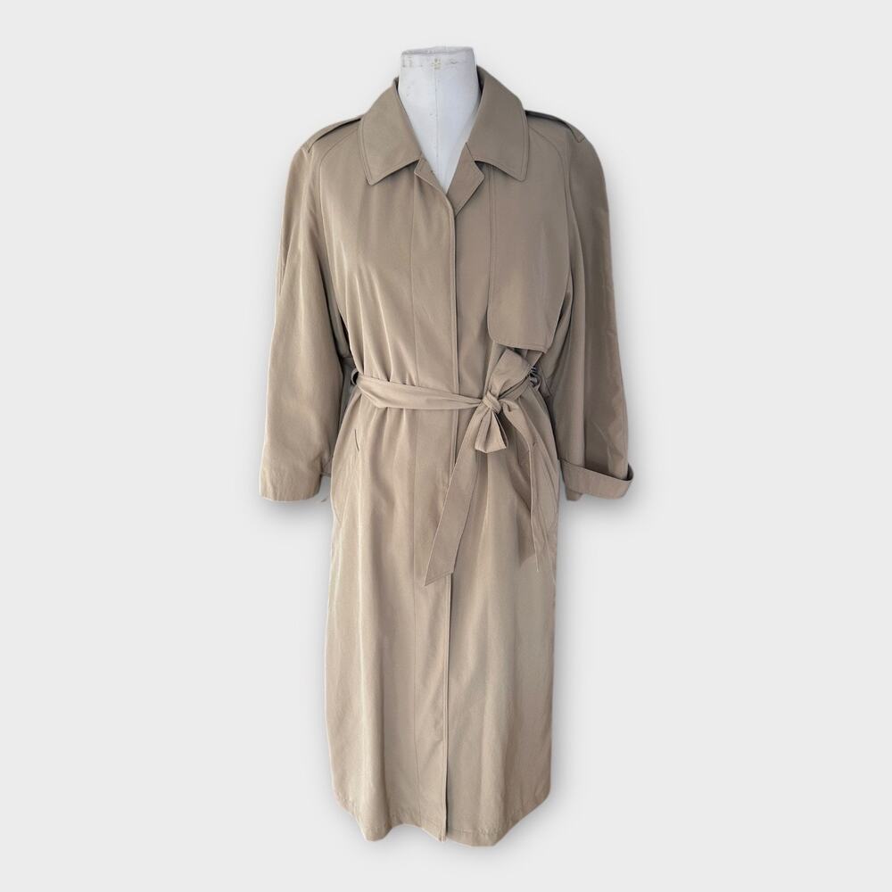 Brooks Brothers Water Repellent Belted Trench Coat with Wool Lining Women's sz 8